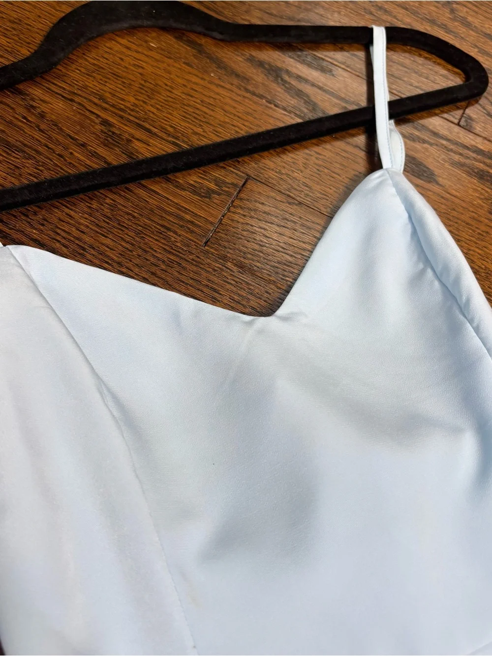 Hello Molly Light Blue Spaghetti-Strap Mini Dress Tie back Sz 6 Homecoming